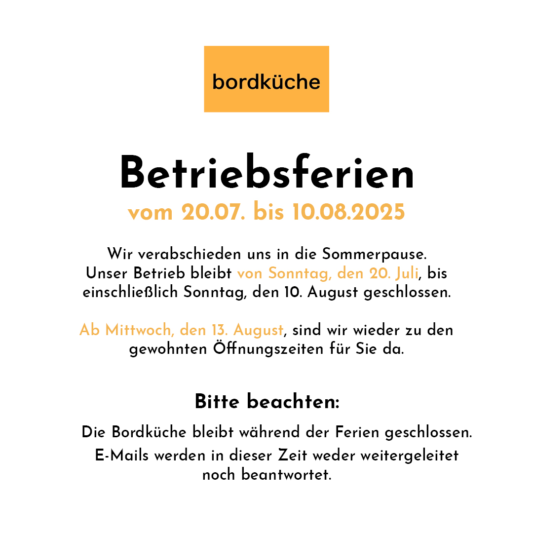 Hinweis Betriebsferien Sommer 2025