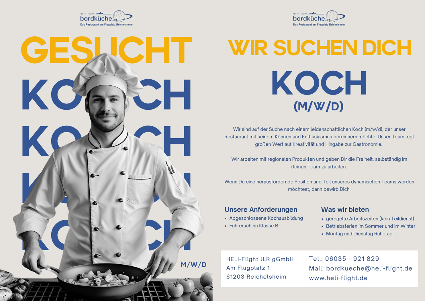 Bordküche-Koch